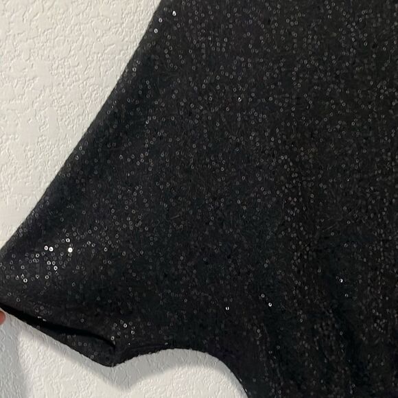 BIRD BY JUICE COUTURE Short Sleeve Black Sequin Dress, Pockets, Size S - Picture 4 of 9